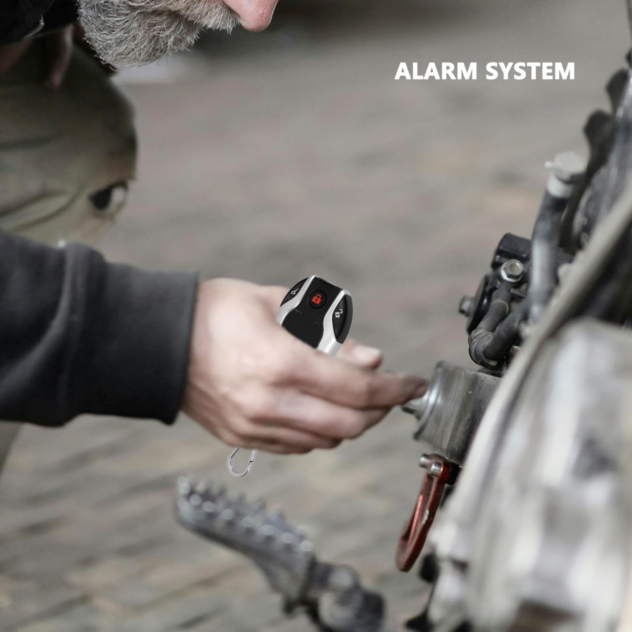SHINEOFI Kit Allarme per Moto Avviamento Remoto e Blocco Motore Automatico, Dispositivo Antifurto in Plastica con Telecomando per Sicurezza Migliorata
