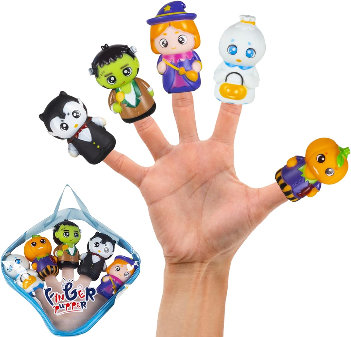 Finger Puppets for Kids, Tiny Hands Toys, Halloween Toy for Toddlers, Party Favors, Gift for Age 3-6 Year Old Girls Boys