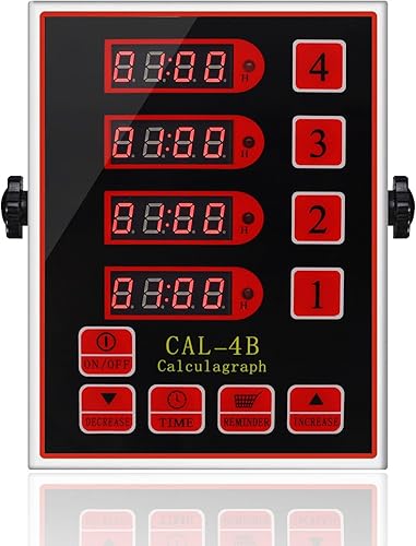 Temporizador de cocina de 4 canales, temporizadores de cocina para restaurantes y alimentos, recordatorio digital de alarma para papas fritas,