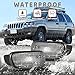 AUTOWIKI Fog Lights Fit For 1999 2000 2001 2002 2003 Jeep Grand Cherokee Fog Lamp Assembly With Halogen Bulbs 1 Pair