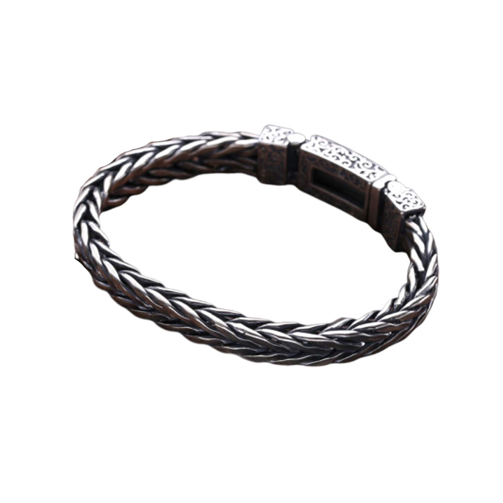 Beydodo Silber 925 Männer Armband Punk Vintage Francokette Armband Silber