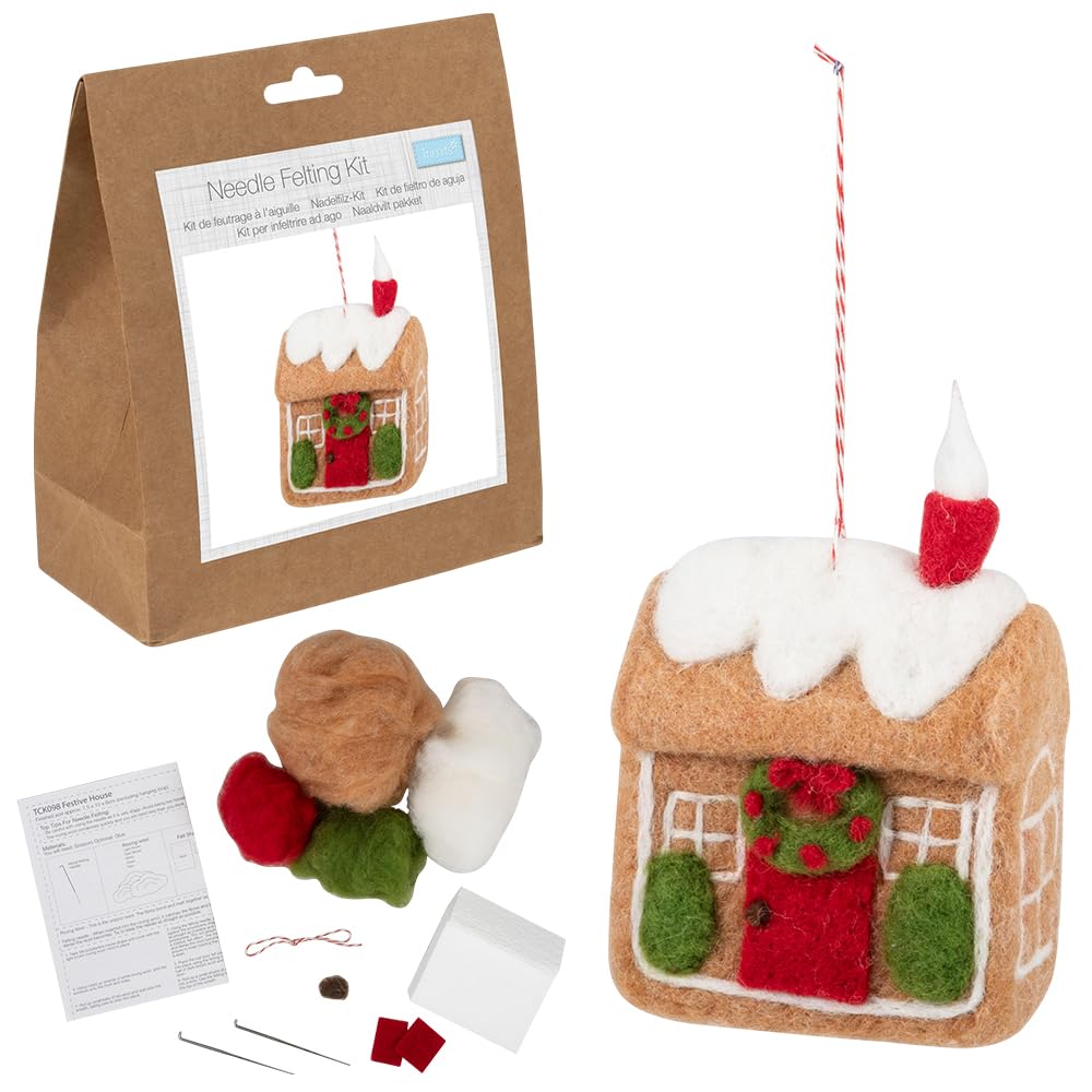 Crafty Capers Multi Home At Christmas | Needle Felting Complete Craft Kit
