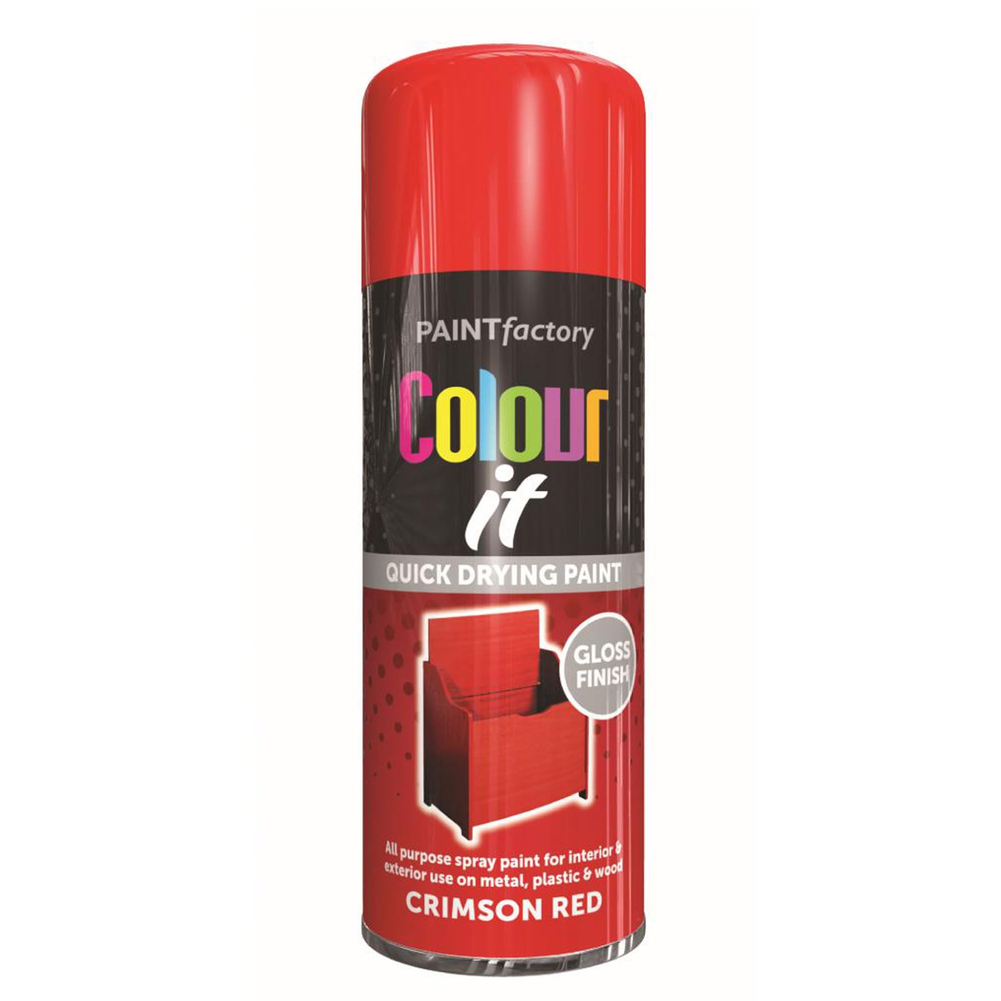 Eliz Paint Factory Color It Crimson Red Spray Paint 400ml - Quick Drying High Performance Spray Paint, Suitable for Interior and Exterior Applicaton, Use on Metal, Plastic and Wood.