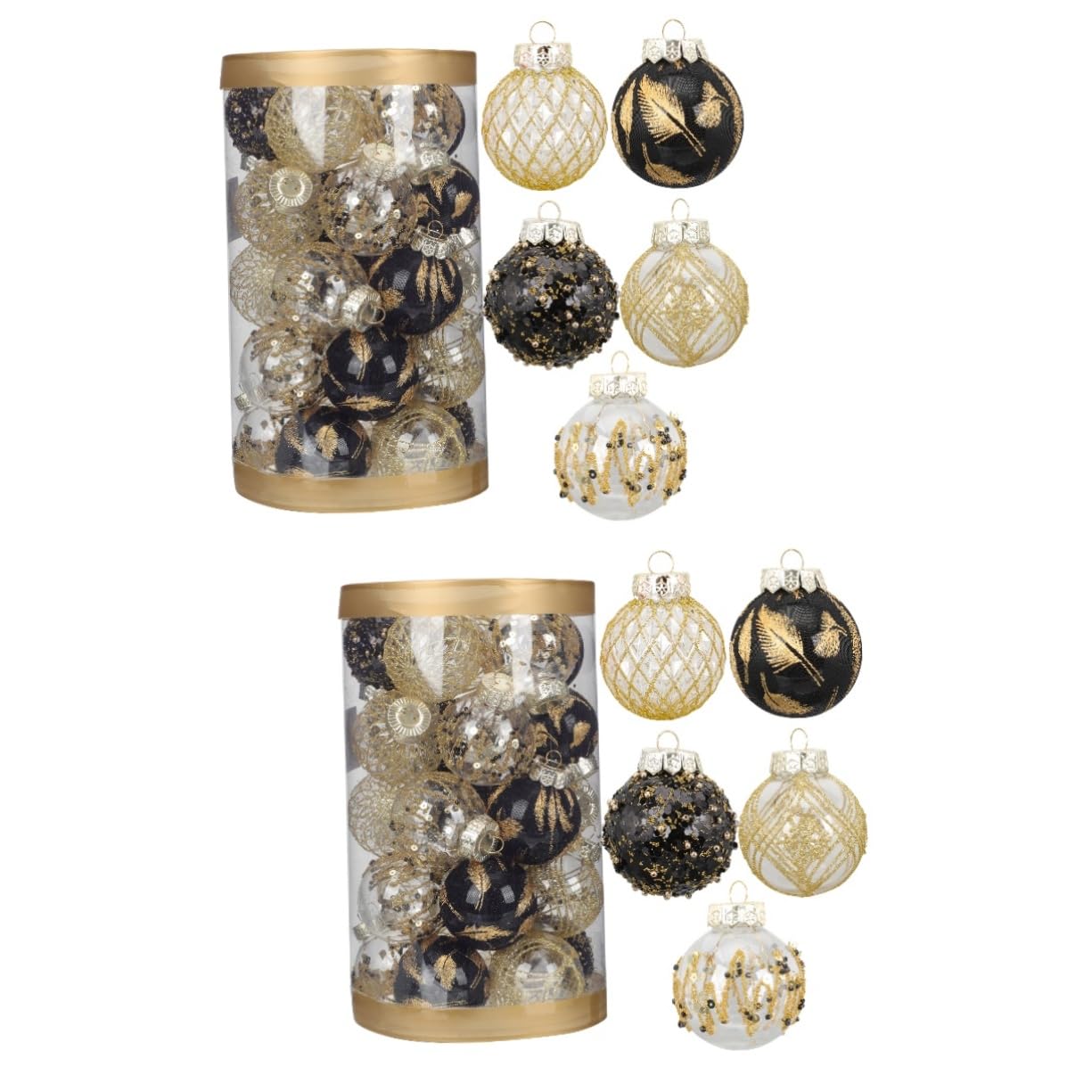 Alipis Lot de 25 Décorations De Noël en Plastique Robuste À Suspendre pour Sapin De Noël 25 Pièces X 2