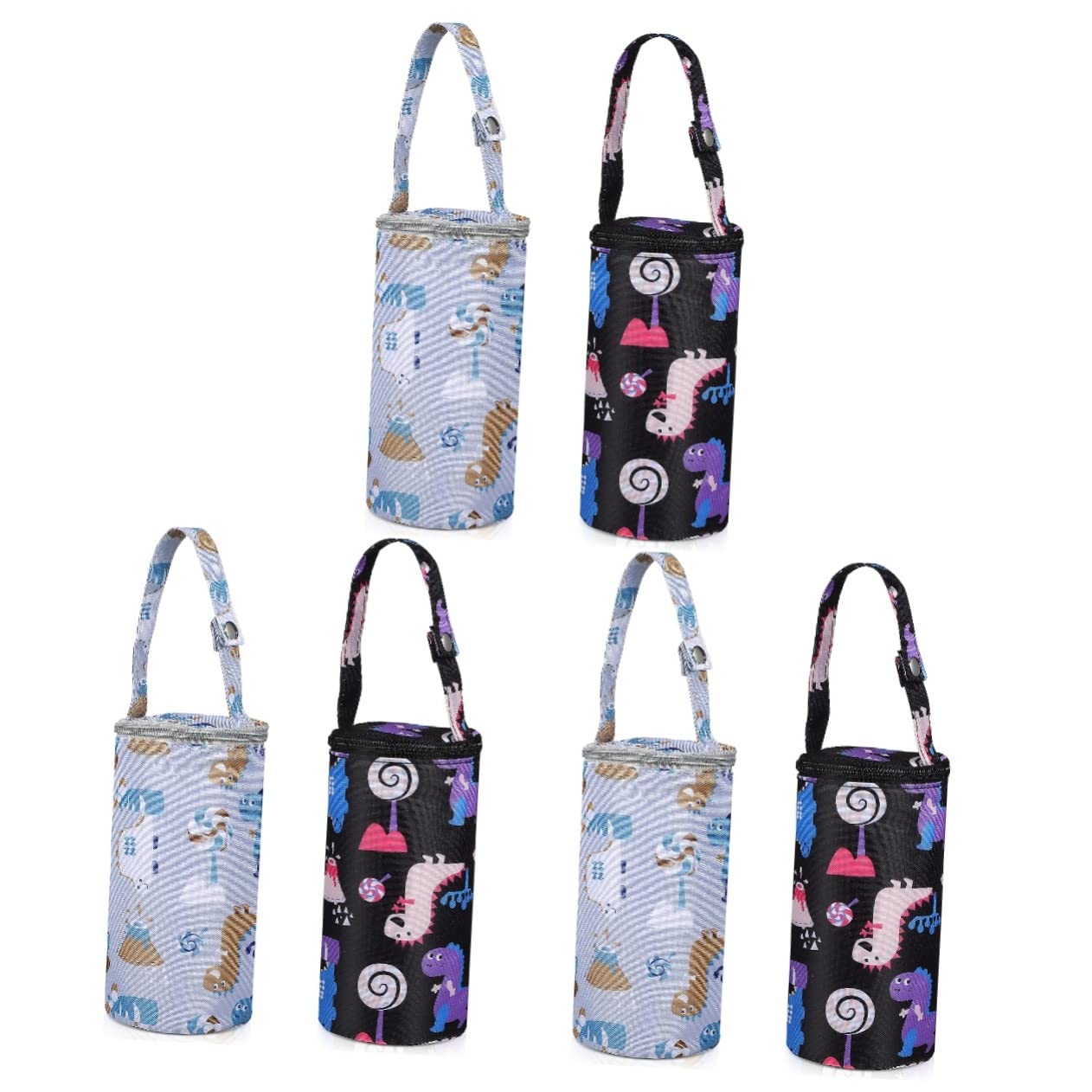 ibasenice 6pezzi Borsa Termica Per Biberon Per Sacchetti Isolanti Con Motivo Cartoon Per Bottiglie Di Latte Per Passeggiate Picnic e Viaggi Design Per Bottiglie Di Diverse