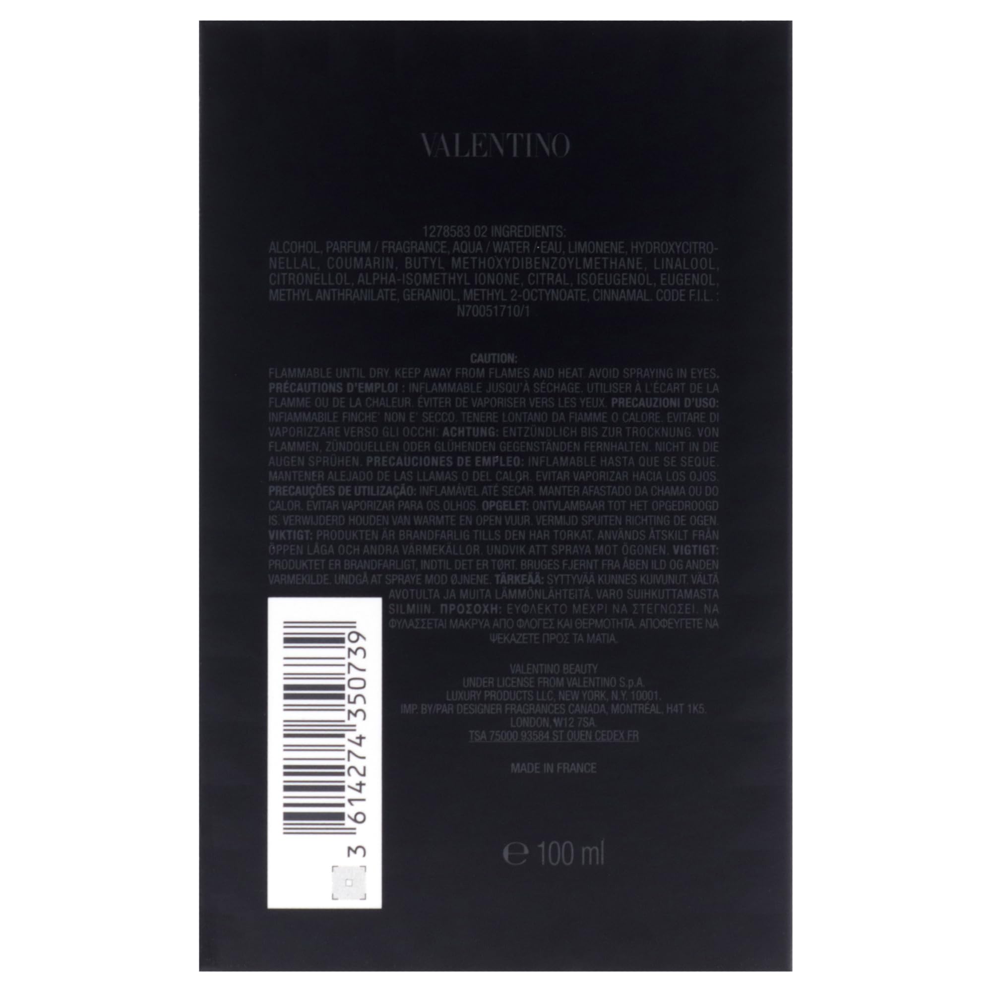 Valentino Uomo Born in Roma Extradose - Spicy, Aromatic, Woody, Fresh - Parfum Long-Lasting Fragrance for Men, 100 ml