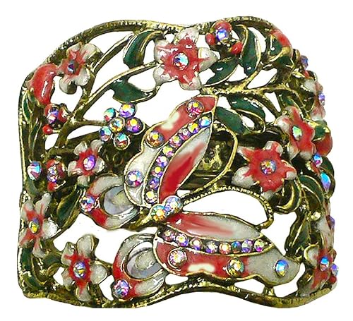 Crystal Butterfly Hair Holder Barrette Ponytail Hair Barrette For Women Girls Yy86900-4Sienna #TOP4