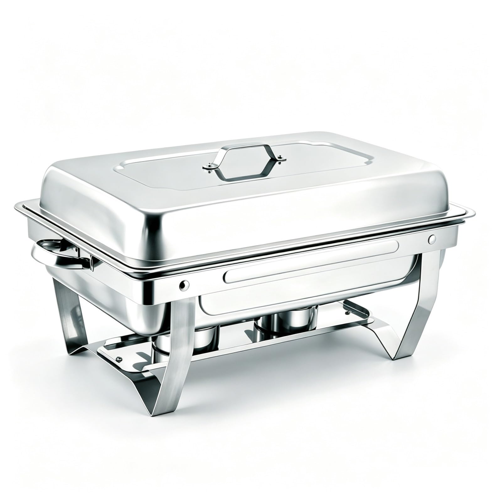 Juego de Buffet de Platos Calentadores de Acero Inoxidable