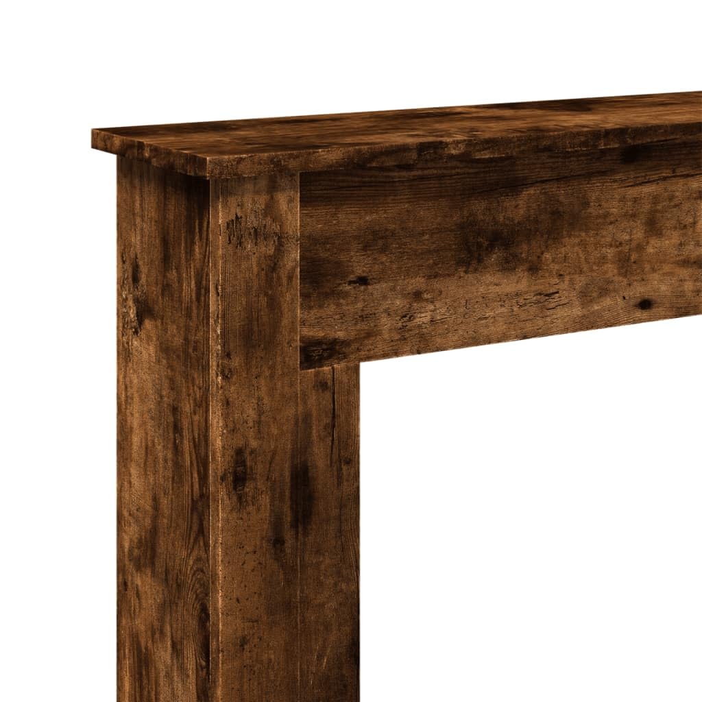 vidaXL Cornice per Camino Rovere Fumo 75x20x87,5 cm in Truciolato, Cornice per caminetto, Struttura per Camino, Decorazione Camino, Telaio per Camino