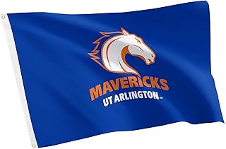 Desert Cactus The University of Texas at Arlington TUTA Flag - 3 x 5 Feet Mavericks Banner, Indoor/Outdoor Durable Fabric, 100% Polyester Design (Style 1)