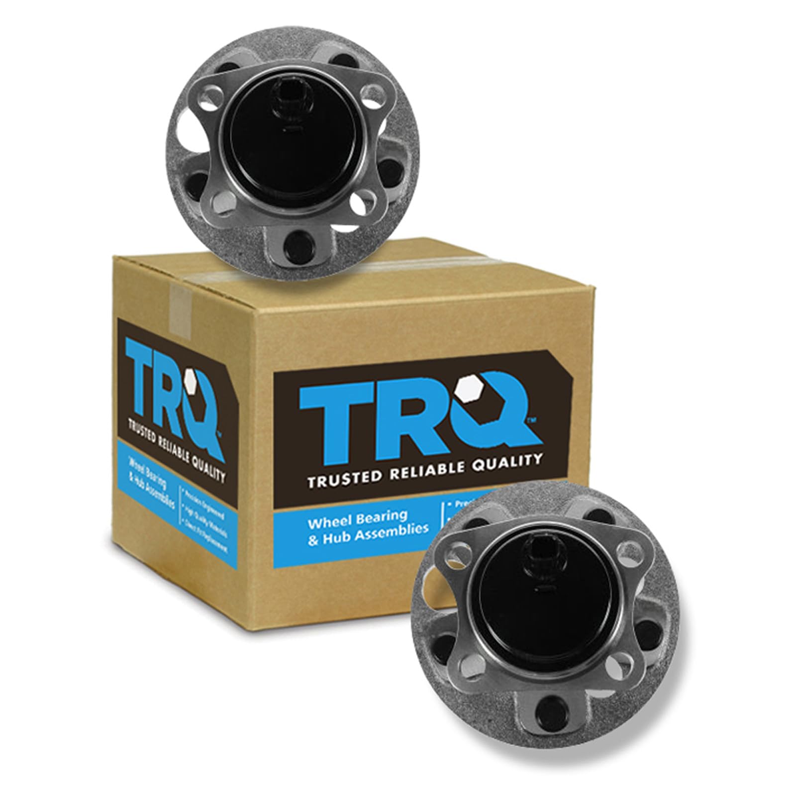 TRQ Rear Left and Right Wheel Bearing and Hub Assembly Set 2 Piece