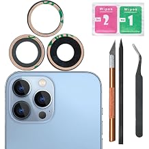 13 Pro Max Sapphire Rear Back Camera Glass Lens Replacement for iPhone 13 Pro, iPhone 13 Pro Max with Adhesive Preinstalled Includes Replacement Repair Toolkit Set3 Pcs