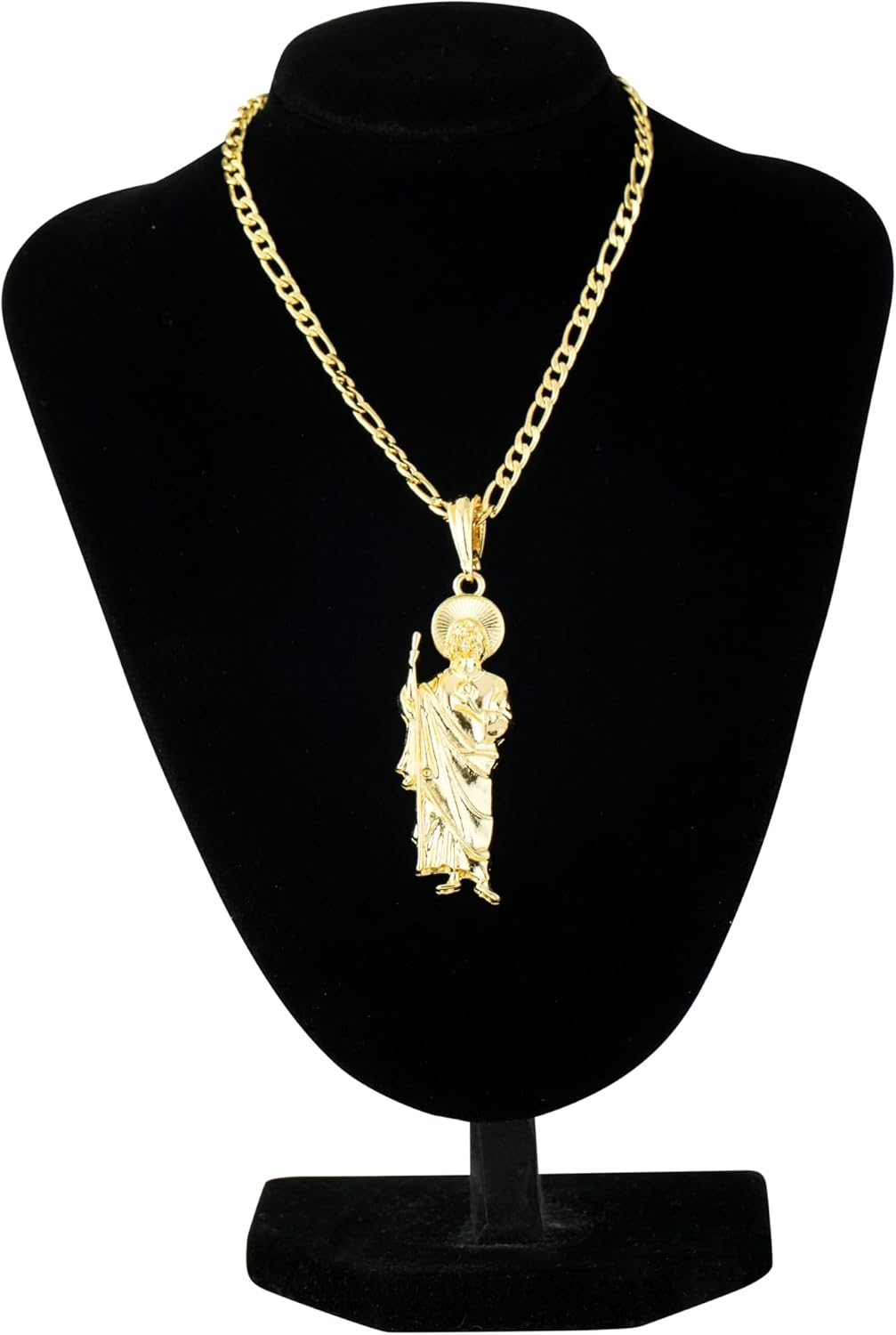 14K Gold Plated Saint Jude Pendant Necklace Religious Charm Jewelry San Judas Tadeo Medalla Cadena Oro Laminado - Image 4