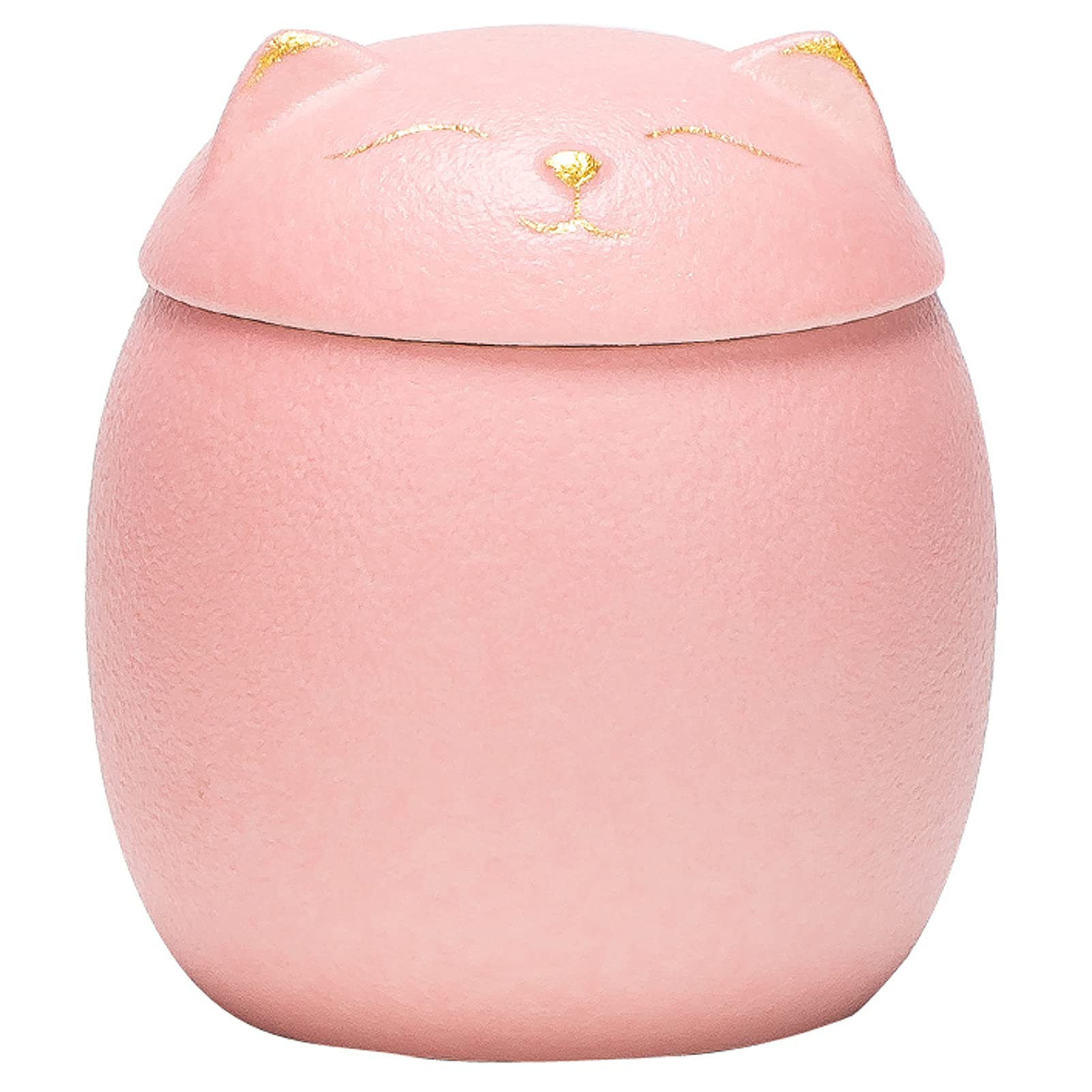 Uziqueif Urna de cerámica en Forma de Gato, Mini urnas funerarias para Mascotas, Perros, Gatos, Cenizas, urnas de cremación para Mascotas, urnas para Cenizas de Perro, 160ml, Rosado