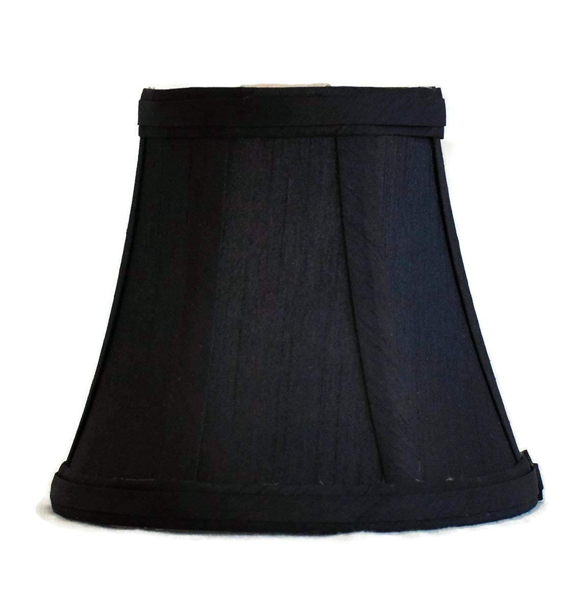 Urbanest Chandelier Mini Lamp Shade 5-inch, Bell, Clip On, Black