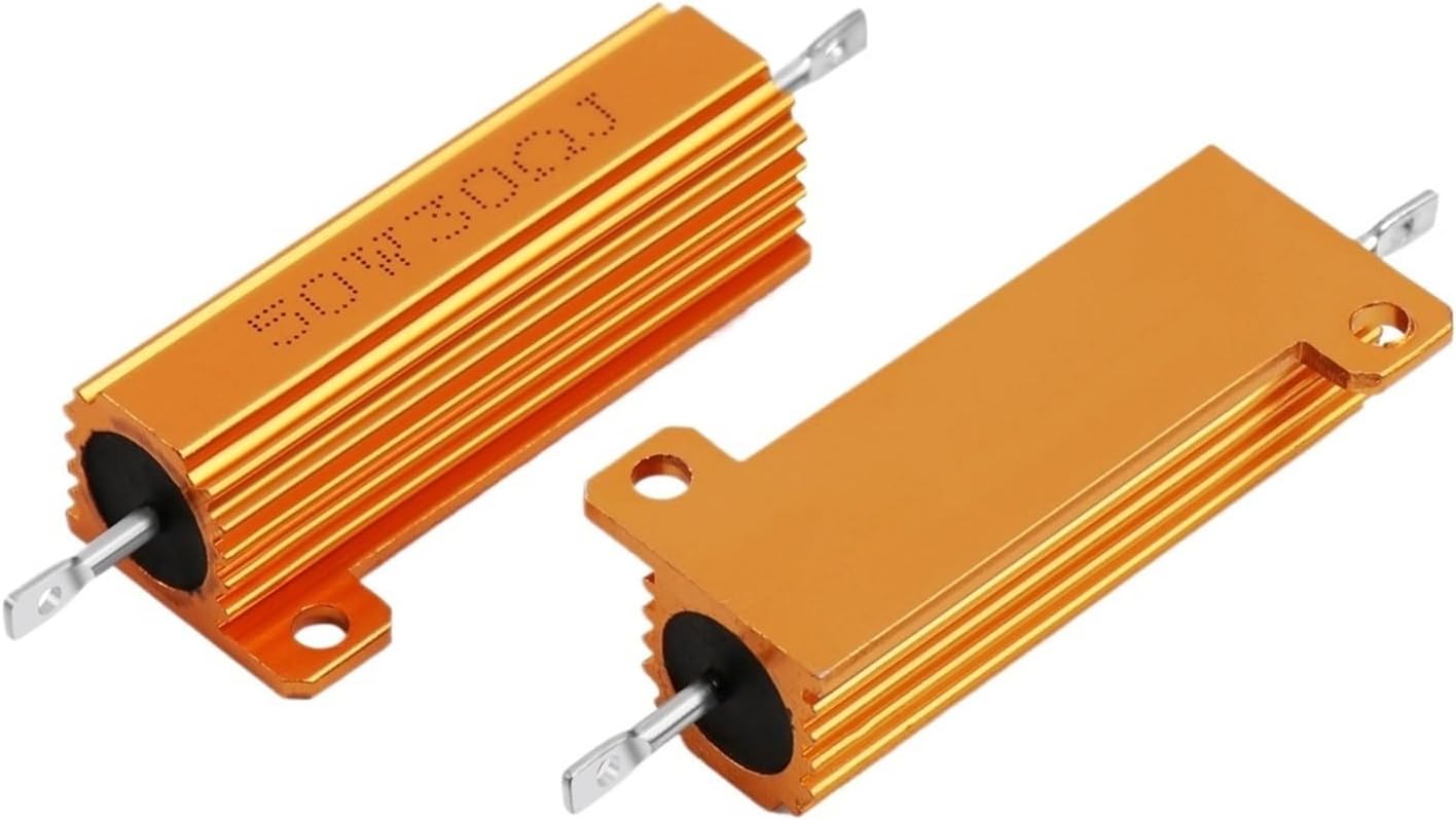 5W 10W 25W 50W 100W Aluminum Power Metal Shell Wirewound Resistor RX24 0.1R~10K 1 2 3 5 6 8 10 20 1K 10K ohm Gold Resistors(5W 30R)