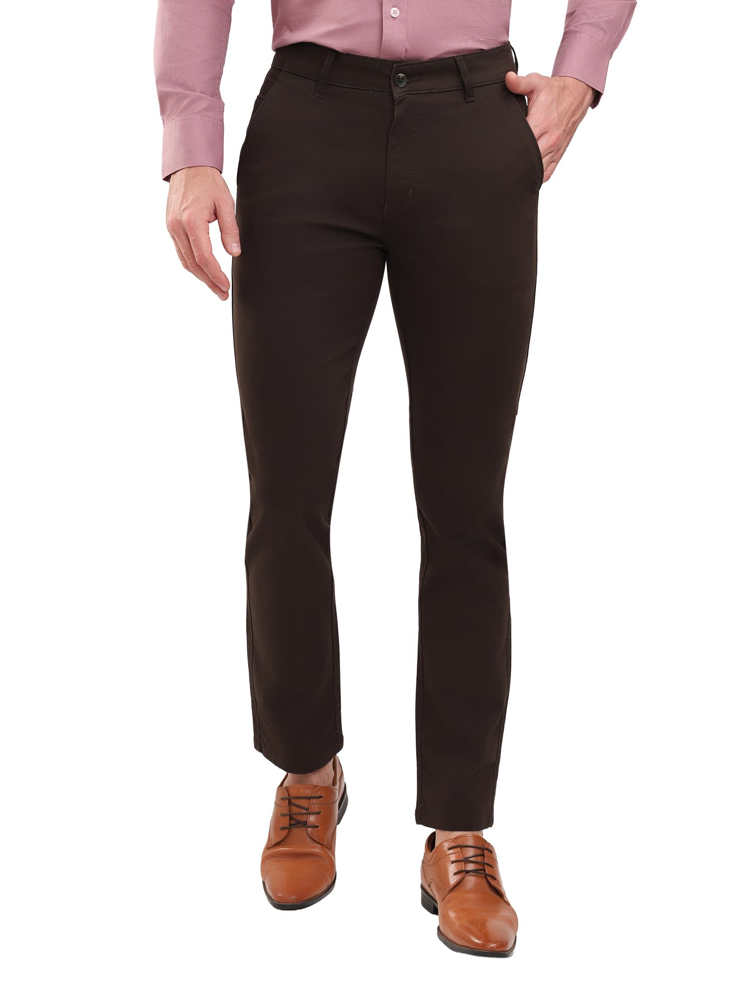 sparky Slim Fit Formal Pants for Men | Stylish Relaxed Fit Men's Wear Trousers-picture-18