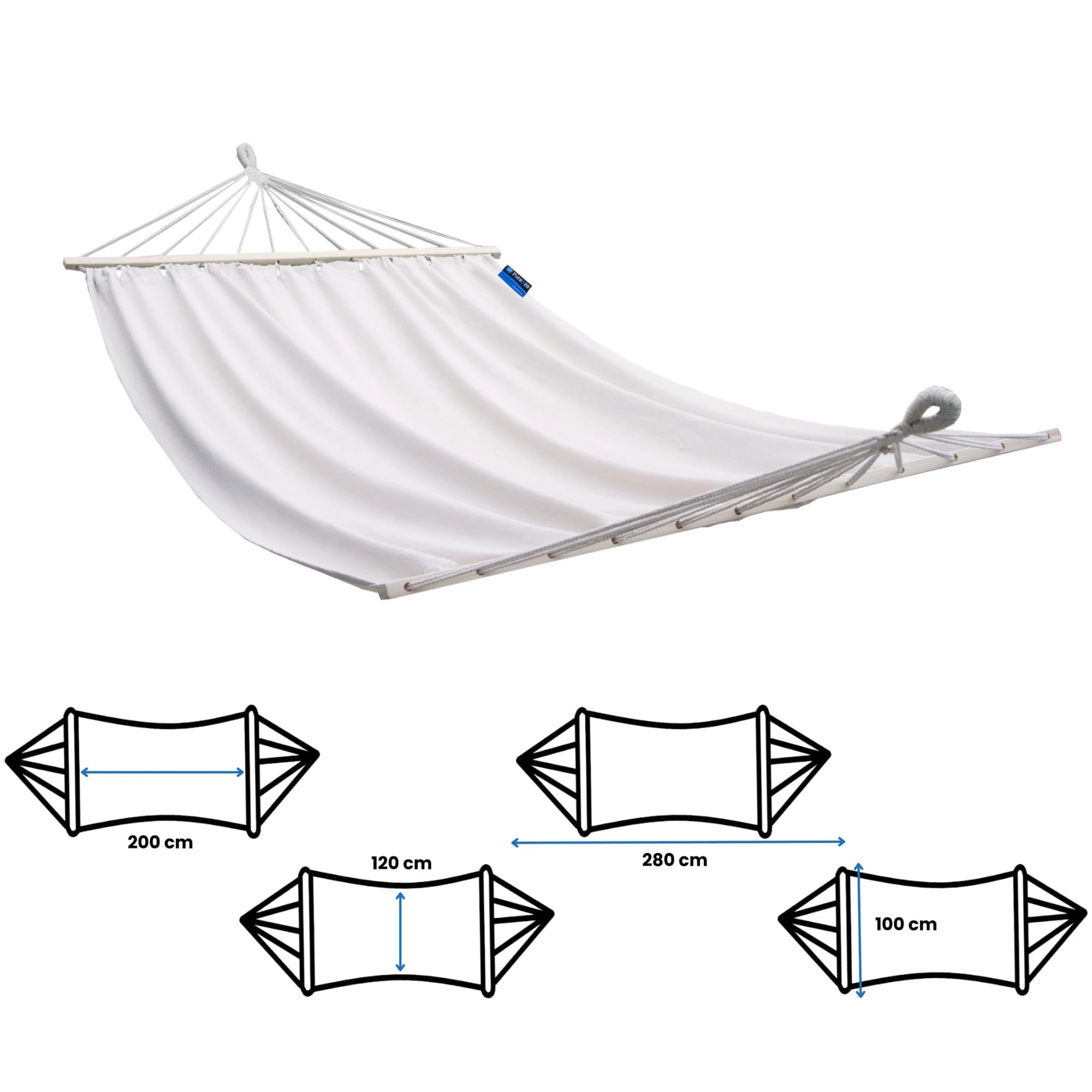 Potenza Stabhängematte mit Indela Gestell – 120kg für 1 Personen I Hängematte- 200x120, 120kg (Grün, Basic Gestell Graphit) Garten