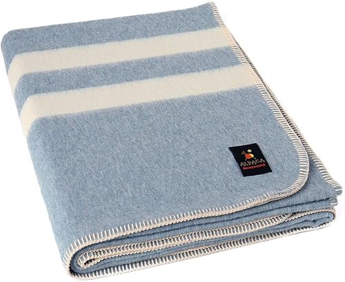 Miniatura 178 de Manta gruesa de lana de alpaca pesada para acampar al aire libre o usar en interiores Mantas suaves de lana de alpaca peruana