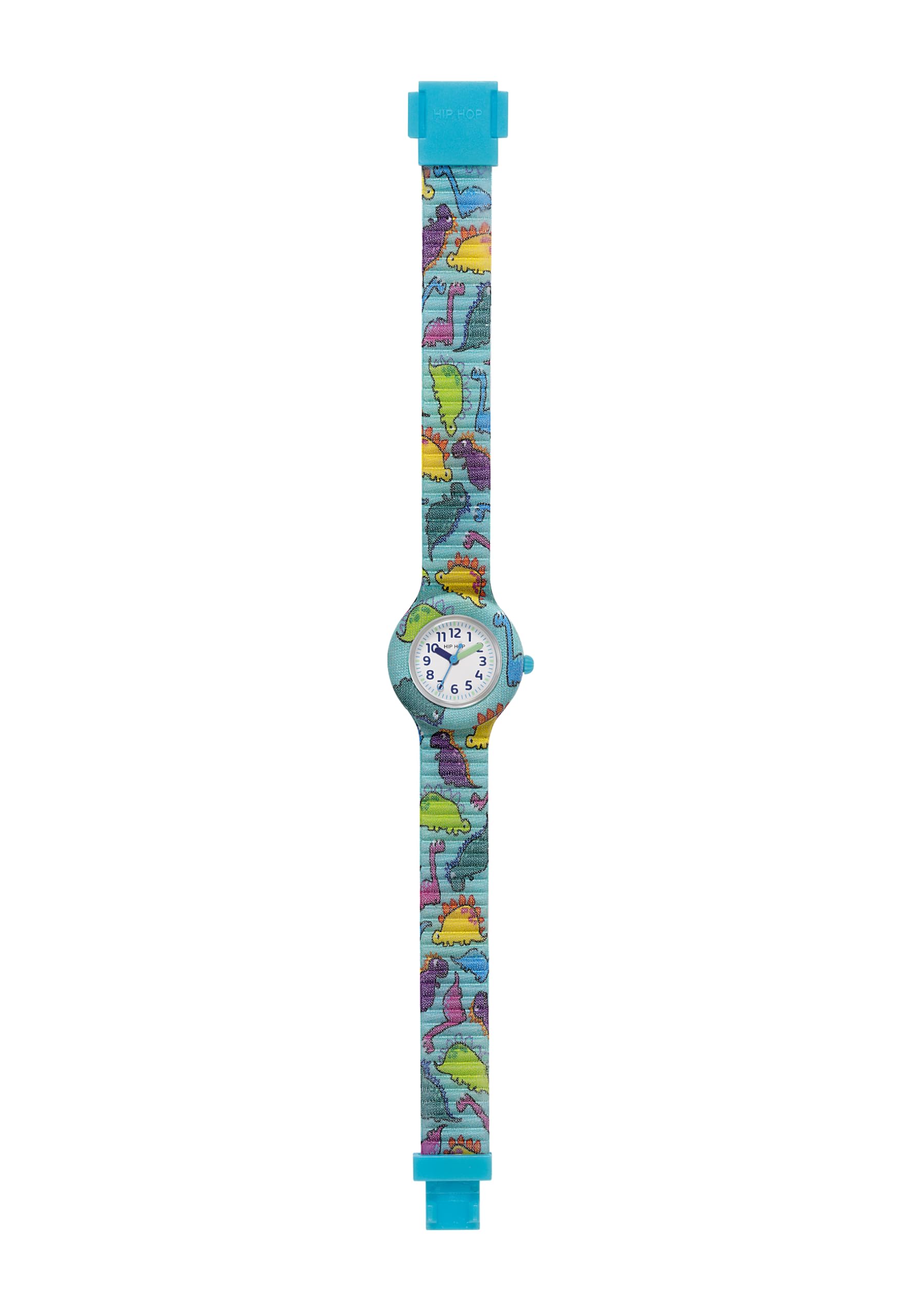 HIP HOP, Collezione Kids Fun, Orologio Bambini con Grafica Happy Dino, Cinturino in Silicone Eco-Friendly, Cassa 28 mm, Facile da Leggere, Colori Vivaci