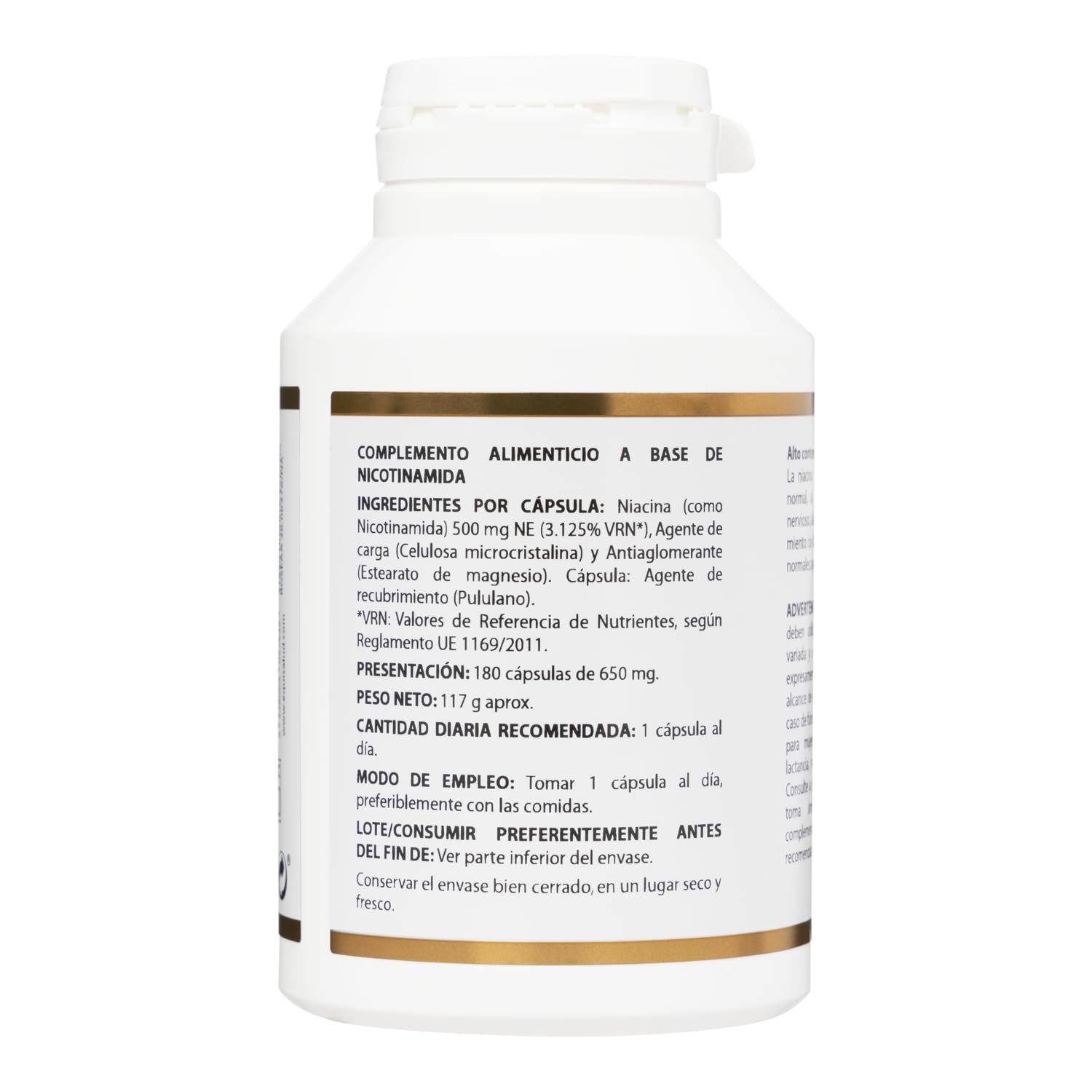 EQUISALUD Holovit Nicotinamida 500mg suplement diety w kapsułkach 180 szt.