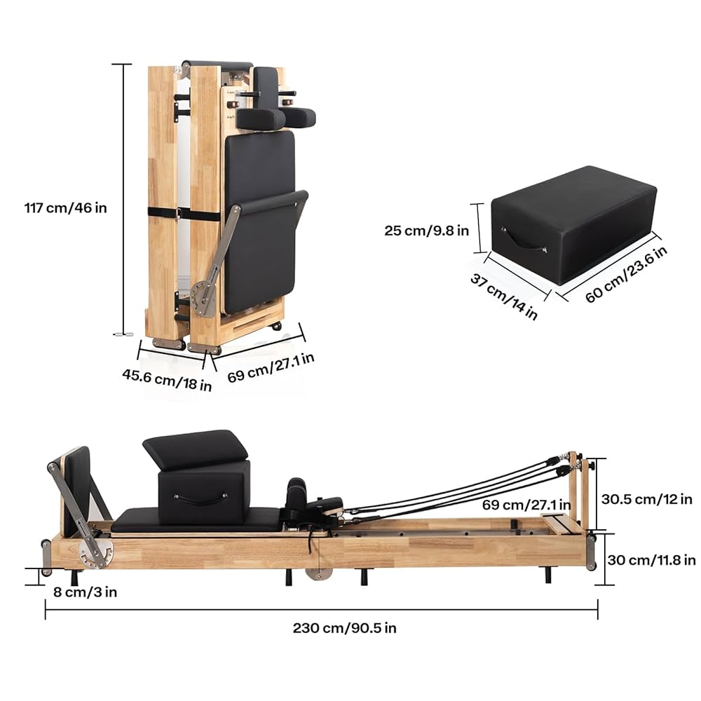 Amazon.com : Foldable Pilates Reformer for Home Use,Pilates