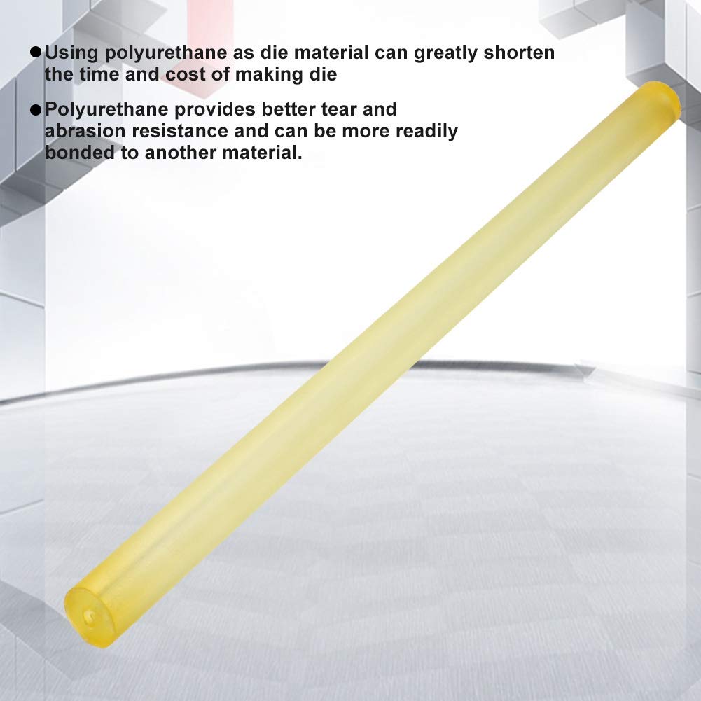 tige ronde creuse en polyuréthane, jaune, 20, 40mm, diamètre extérieur, alésage de 8mm, 500mm de Long, ressort de matrice idéal pour les machines (35 * 8 * 500(1pcs))