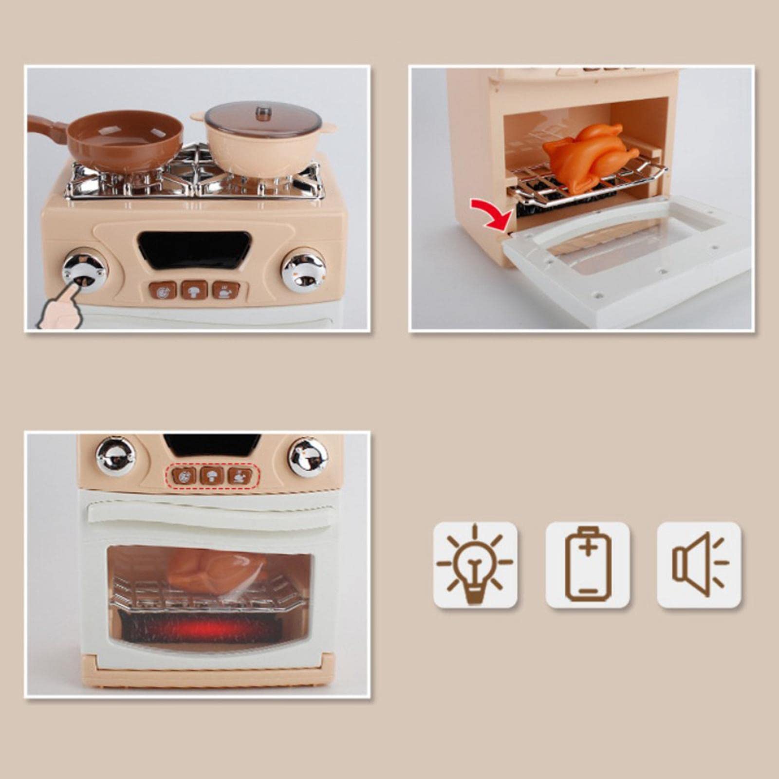 Giocattoli di Simulazione per Giochi di Ruolo per Lo Sviluppo della Prima Infanzia, Stove Toasters