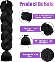 Aomig Szintetikus Fonási Hajhosszabbítás 4 Szín 60cm Box Braid 2