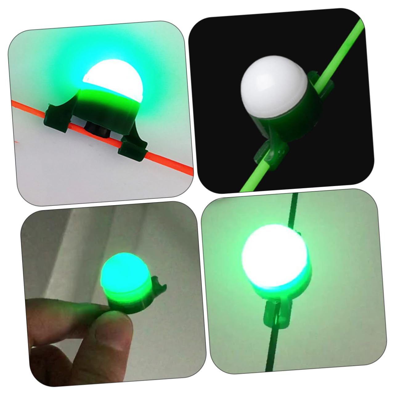 YARNOW 15 Set luci da Pesca notturne Kit da Pesca Luce da Pesca a LED Lampada Allarme elettronico Lampada da Pesca Professionale lampade di Allarme per la Pesca Maggiore Spia Luminosa