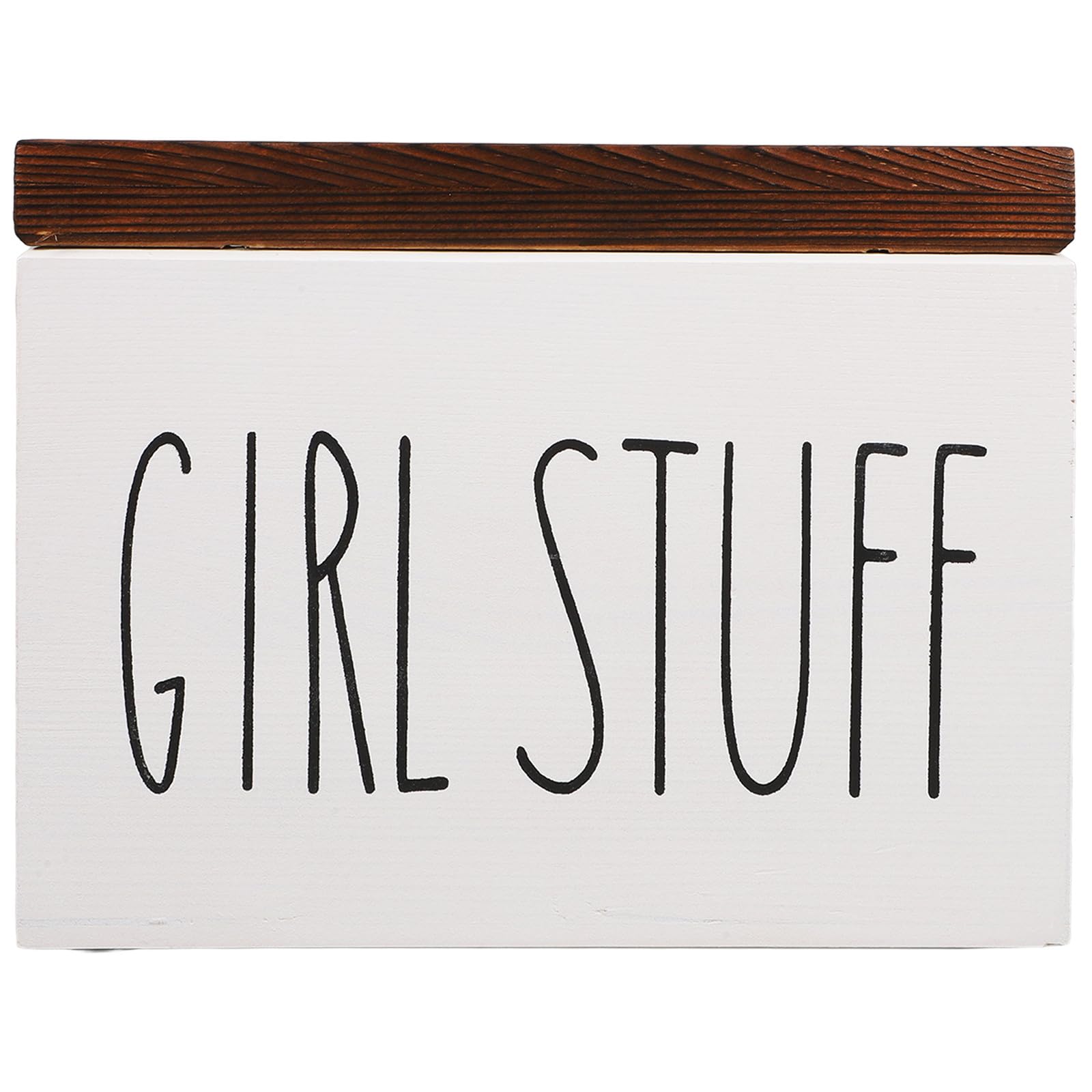 Artibetter Damenhygiene Organizer Holz Aufbewahrungsbox mit Staubschutz und Deckel Große Kapazität für Badezimmer und Schreibtisch Minimalistisches Design für Frauen