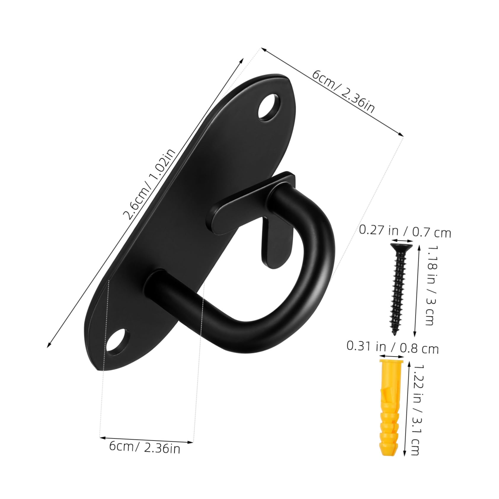 BUTIFULSIC 2pcs Ceiling Hooks Gym Hooks Wall Mount Workout Anchor for Resistance Bands Heavy Duty