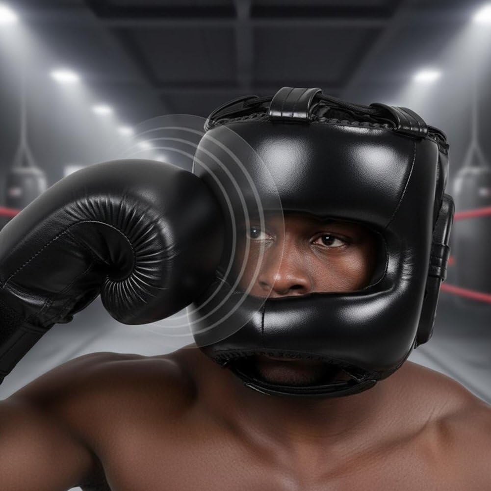Wyściełany kask treningowy w tajskim boksie, ochrona głowy, do Kickboxingu, Sparringu, Sztuk Walki Taekwondo