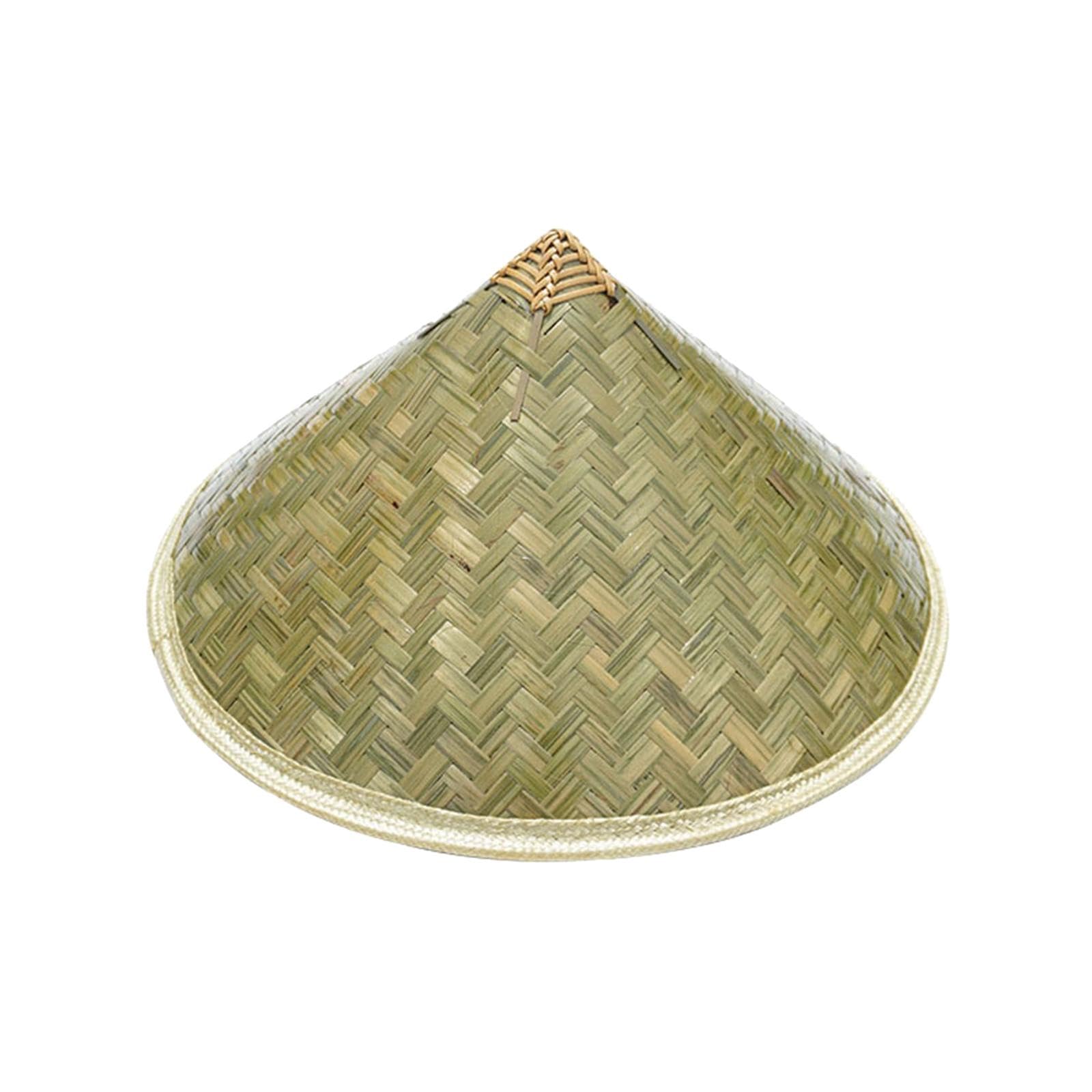 Chiński orientalny stożkowy kapelusz bambusowy, Bambusowy orientalny kapelusz stożkowy 42 cm, dla dorosłych, do majsterkowania, do malowania na zewnątrz