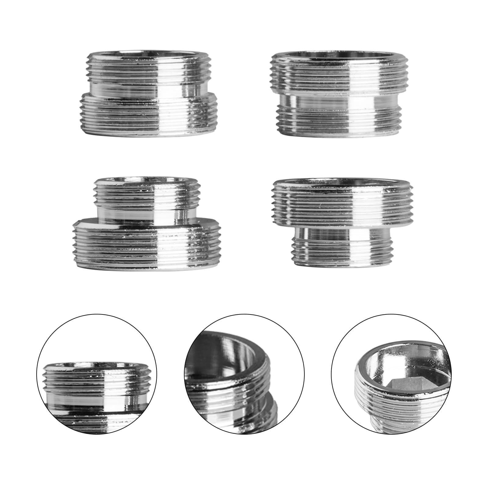 Kit di 4 adattatori per rubinetto, da M16 a M22, da M18 a M22, da M20 a M22, filettatura maschio da M22 a M22, adattatore universale per rubinetto per lavello da cucina, bagno, lavello acqua
