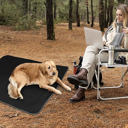 YFbrite Faltbare Outdoor Hundematte| Innen hundedecke waschbar | Gestepptes Kunstleder hundematte wasserdicht| Camping Decke Hund Katze Mat (S)
