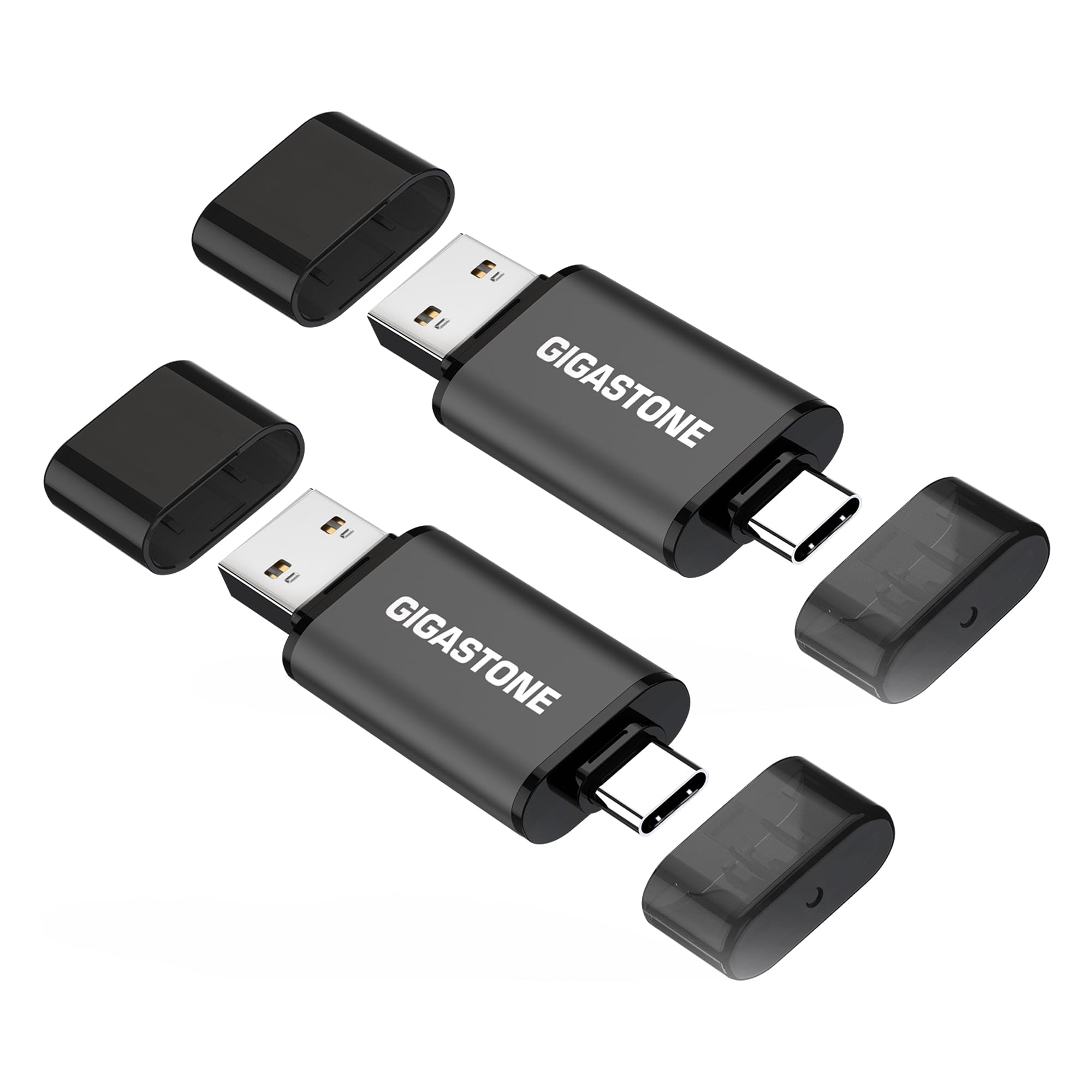 【GIGASTONE】USB 128GB Confezione da 2, 2-in-1 Dual OTG, Z40 USB 3.2 Gen 1 Flash Drive, USB-A e USB-C, Affidabile per Archiviazione, Condivisione File, Backup, Compatibile USB 2.0 / USB 3.0 / USB 3.1