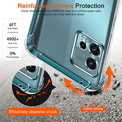 Image of Lustree Back Cover Transparent Case Compatible with Motorola G72 | Clear + TPU Case with 4 Corner Air Cushion Protection & Camera Protection | Slim& Stylus Cover