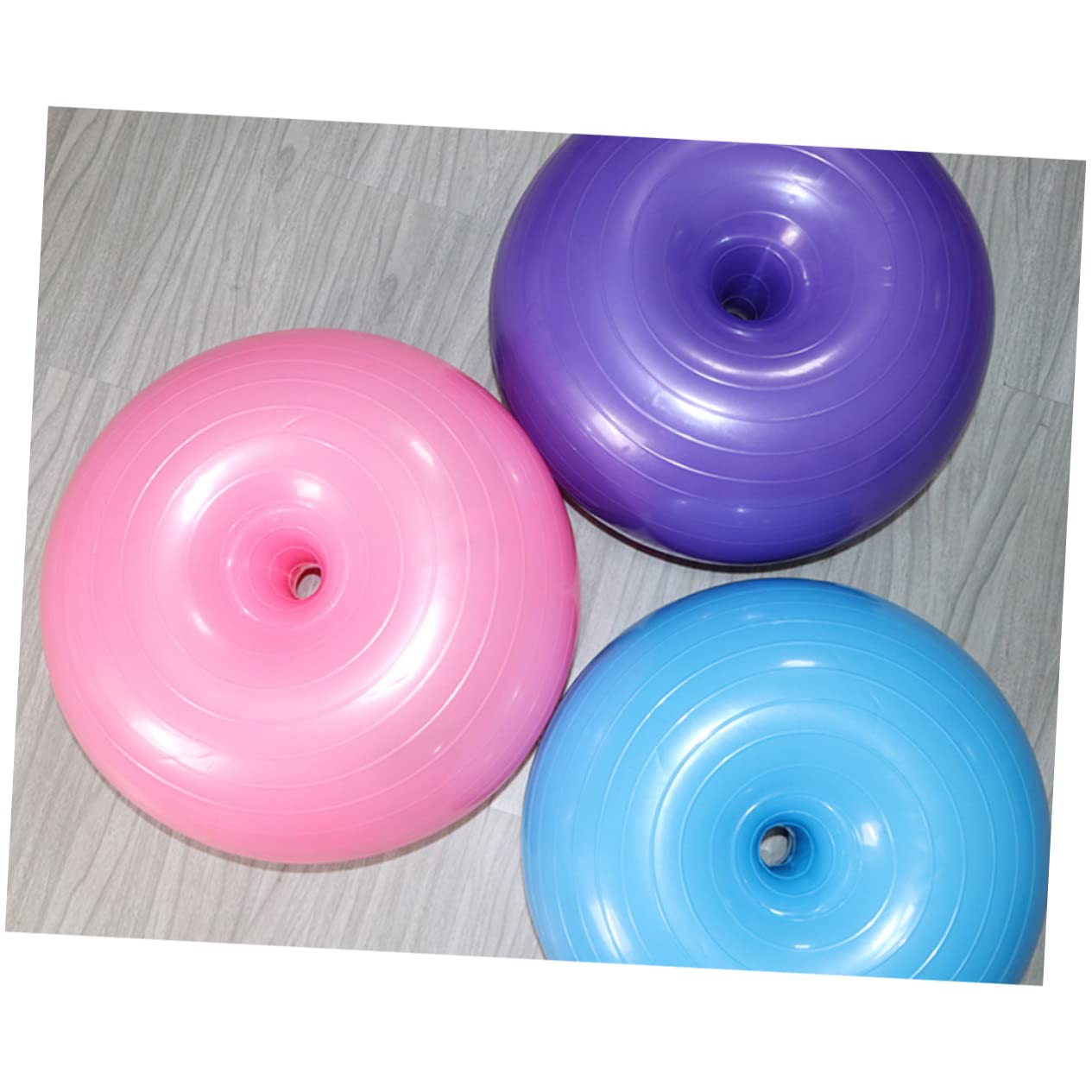 Abaodam Donut Yogaball Explosionsgeschützt aus PVC mit Luftpumpe, Blau