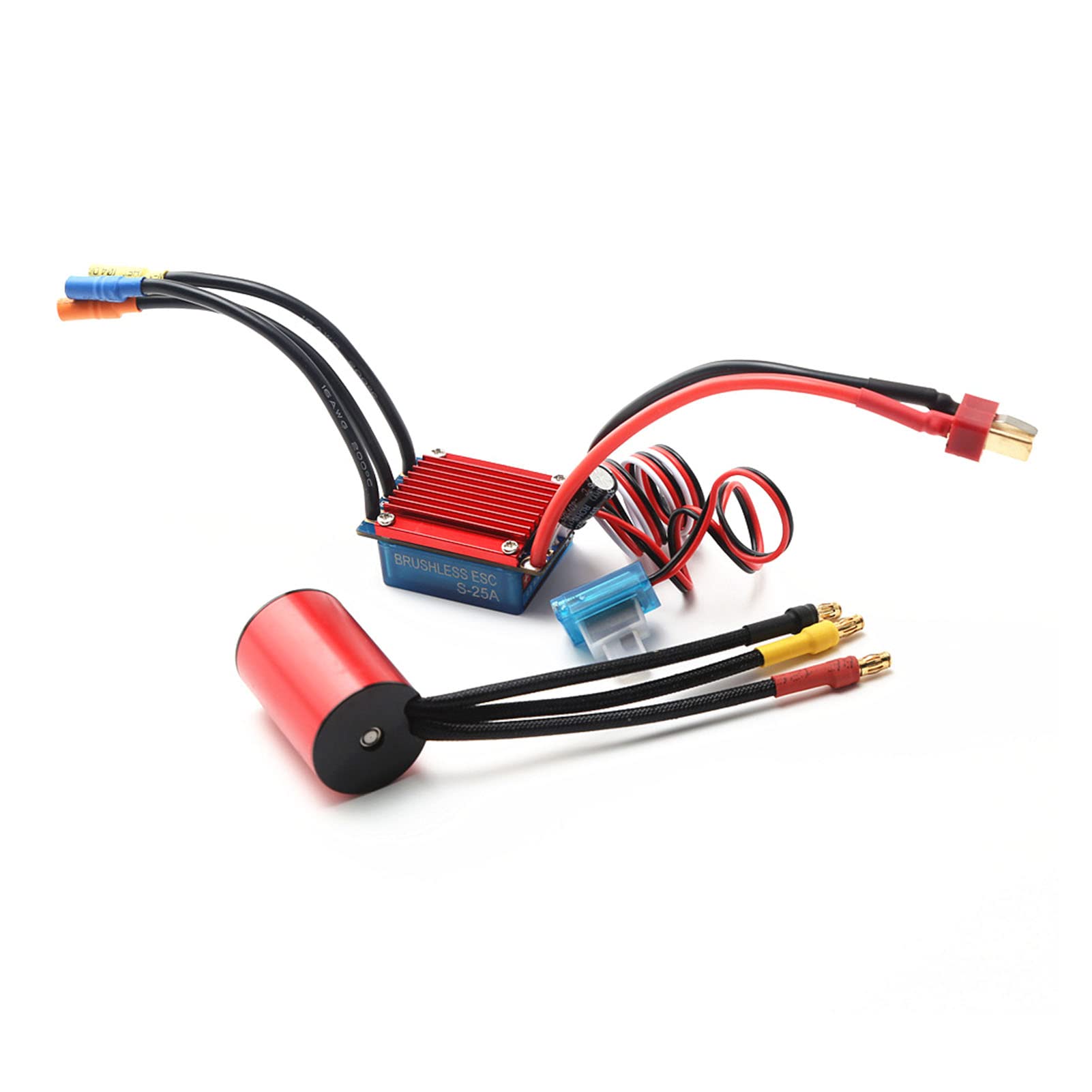 GoolRC S2435 4800KV Motor sin escobillas 4P Sensorless 25A ESC Controlador de velocidad eléctrico para 1/16 1/18 RC Car Truck Motor de coche