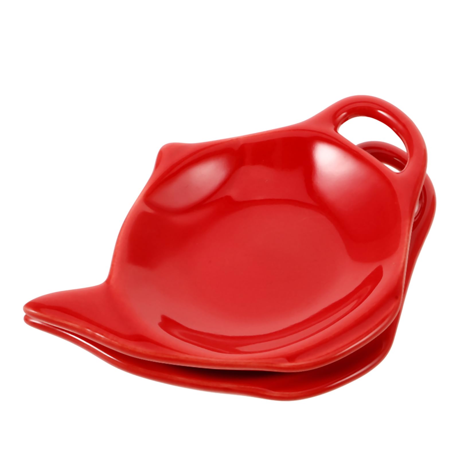 Ciieeo 2Pcs Teapot Shape Ceramic Tea Bag Dish Reusable Holder for Kitchen Multi Purpose Sauce Dish for Afternoon Tea Stylish Storage for Used Tea Bags and Seasonings