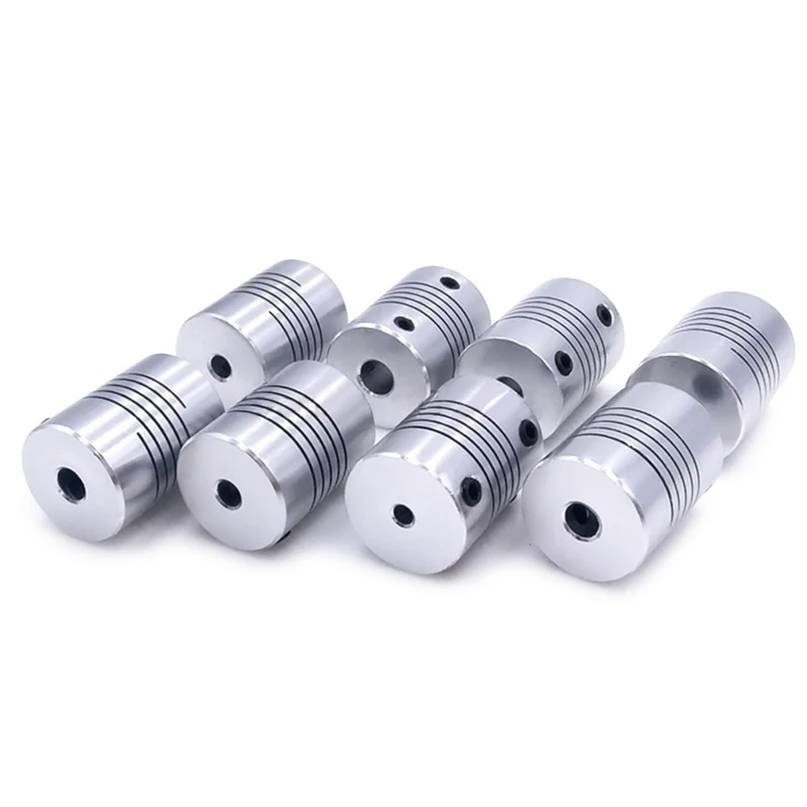 D19 * L25 Acoplamiento de eje de mandíbula Flexible de aluminio 5 8 6,35mm 8mm 10mm acoplador de Motor paso a paso CNC codificadores máquina de grabado 1 Uds(5 X 6)