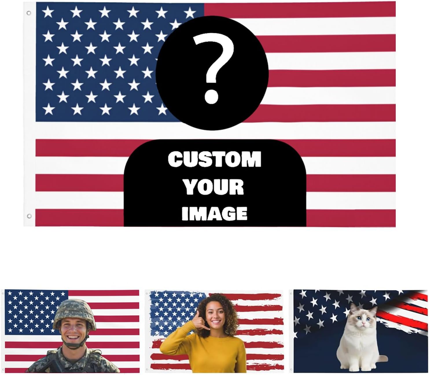 Nxwdwqa Custom America Flag 3X5 Ft Personalized Flags Design Your Image Funny Tapestry Poster For Decorate Clubs Concerts Bars University Dormitories Living Rooms Bedrooms
