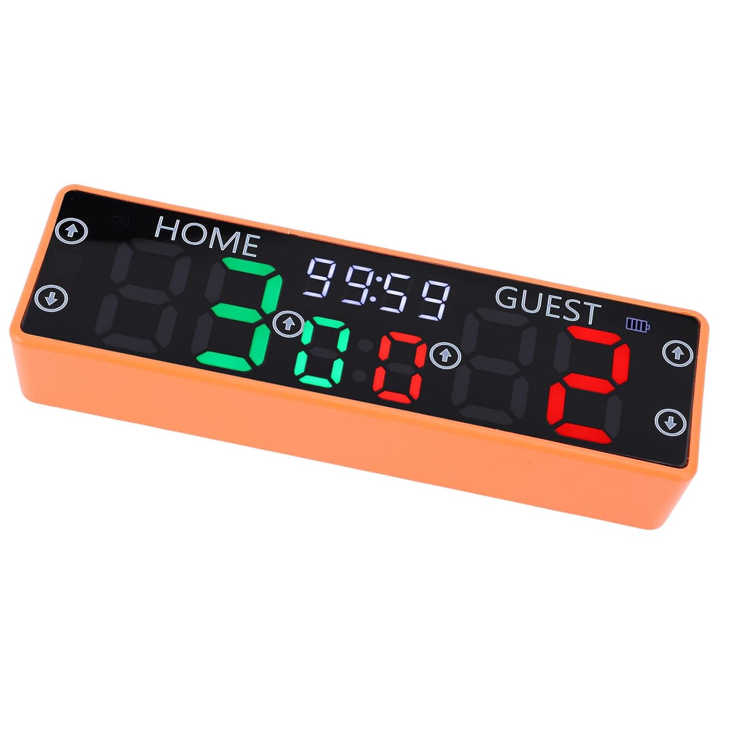 Electronic Scoreboard, 10 Digits Touch Screen Tabletop Score Counter for Chess Board Games, LED Buzzer, Sturdy ABS Structure, 0-99 Score Range, 0-9 Game Points, 3 Hour Charge