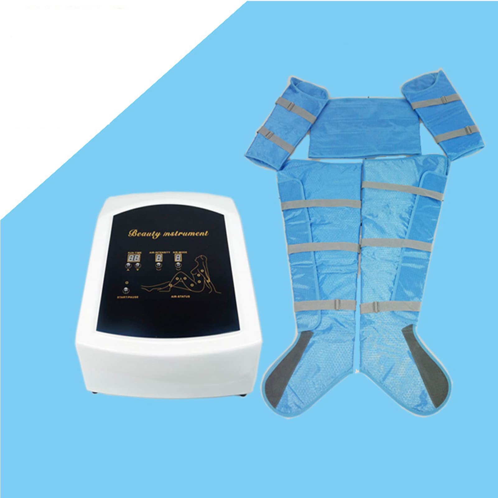Strumento massaggiatore ad onde d'aria a pressione d'aria non riscaldante, airbag, massaggiatore parziale del corpo, tuta per braccia, polpacci, gambe, piedi e vita, massaggiatore per drenaggio linfa