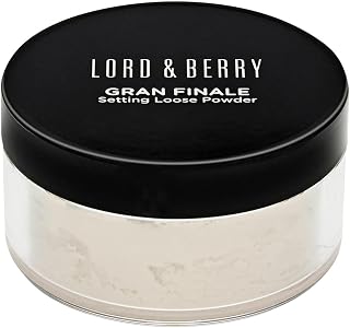 Lord and Berry Gran Finale Setting Loose Powder - Translucent Powder - Reduces Appearance of Pores and Controls Shine - 8301 Translucent - 0.28 oz