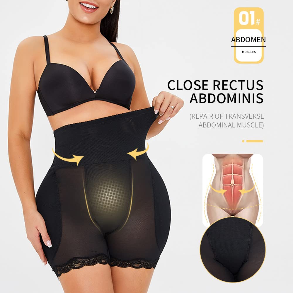 Mutande Push Up Donna - Guaina Modellante S-6Xl per Donna, Cintura Modellante A Vita Alta, Modellante per Fianchi, Glutei, Cosce, Modellante, Controllo della Pancia, Taglie Forti