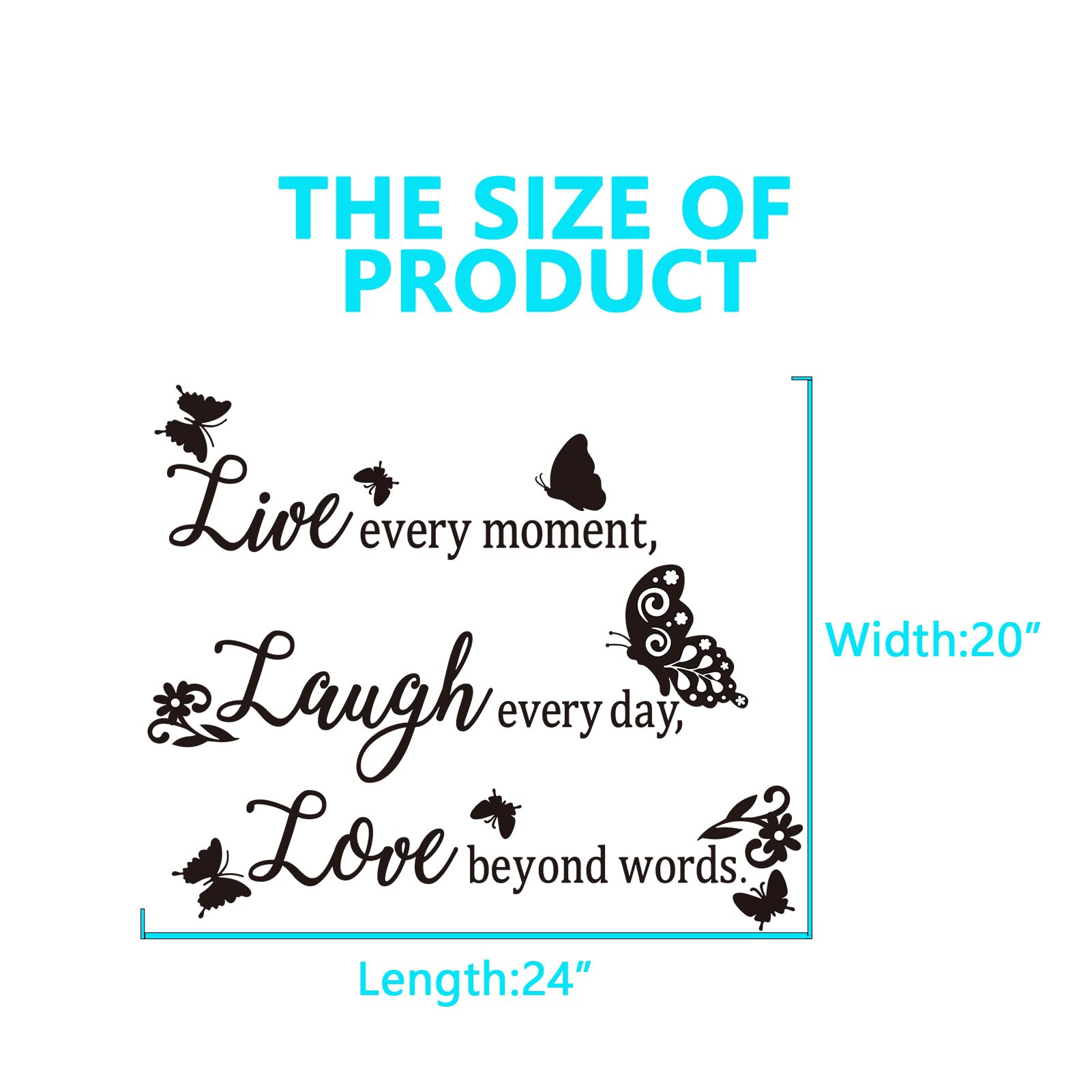 Motivational Home Wall Decals for Bedroom: Inspirational Family Quotes Vinyl Art Wall Stickers for Living Room Kitchen Apartment Bathroom - Image 3