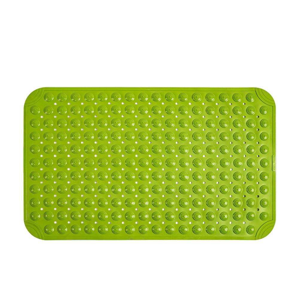 Alfombrilla Antideslizante para bañera, Alfombrilla Suave para Ducha y baño con Fuertes ventosas de Agarre, Antideslizante para bañera, Ducha y Suelo de baño (Verde césped, 80x120cm)