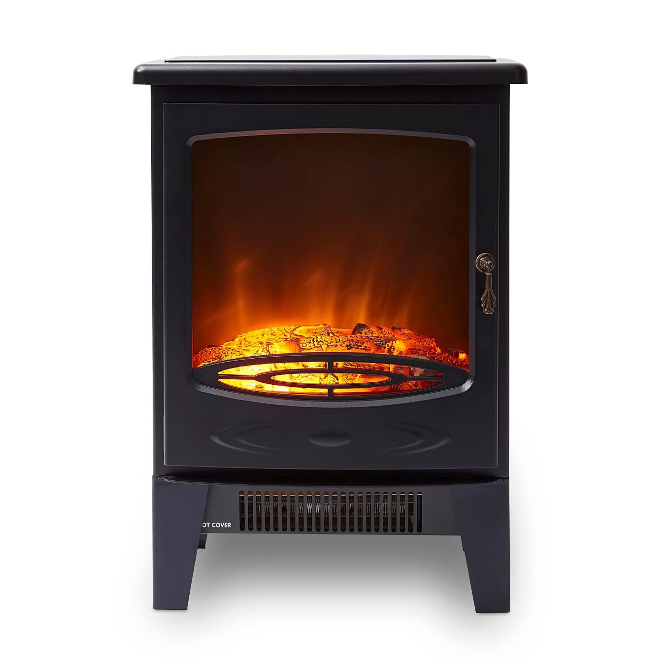 Warmlite Jesmond Log Fire Stove, 1.85KW, Black, WL46040